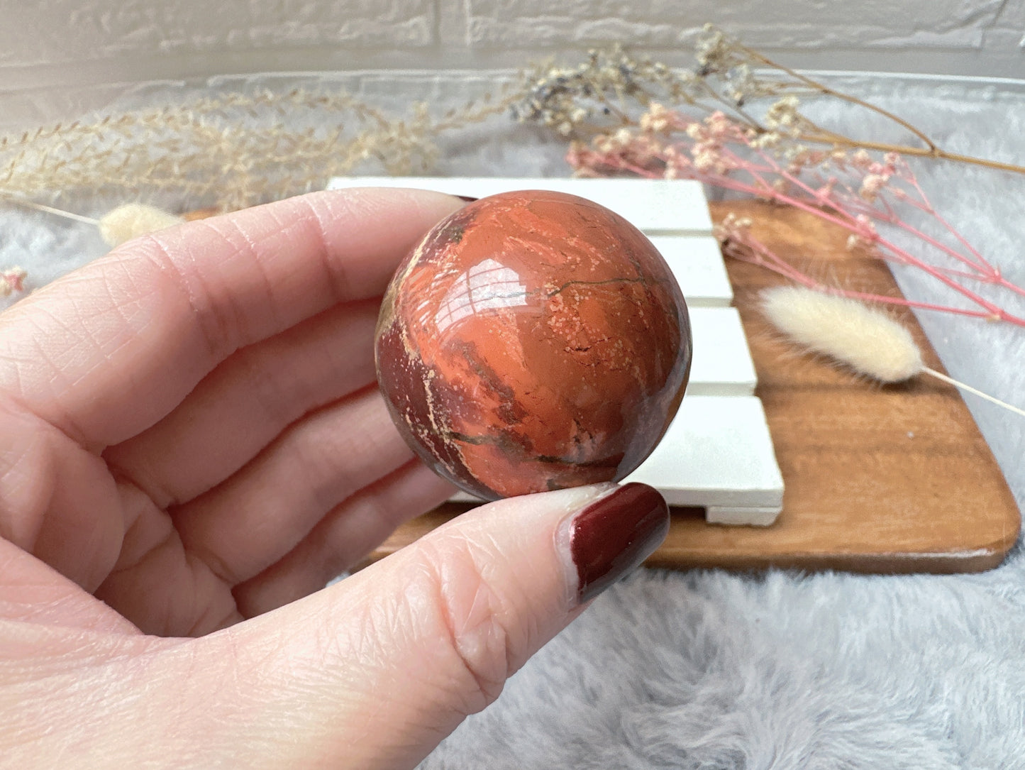 Small Red Jasper Sphere