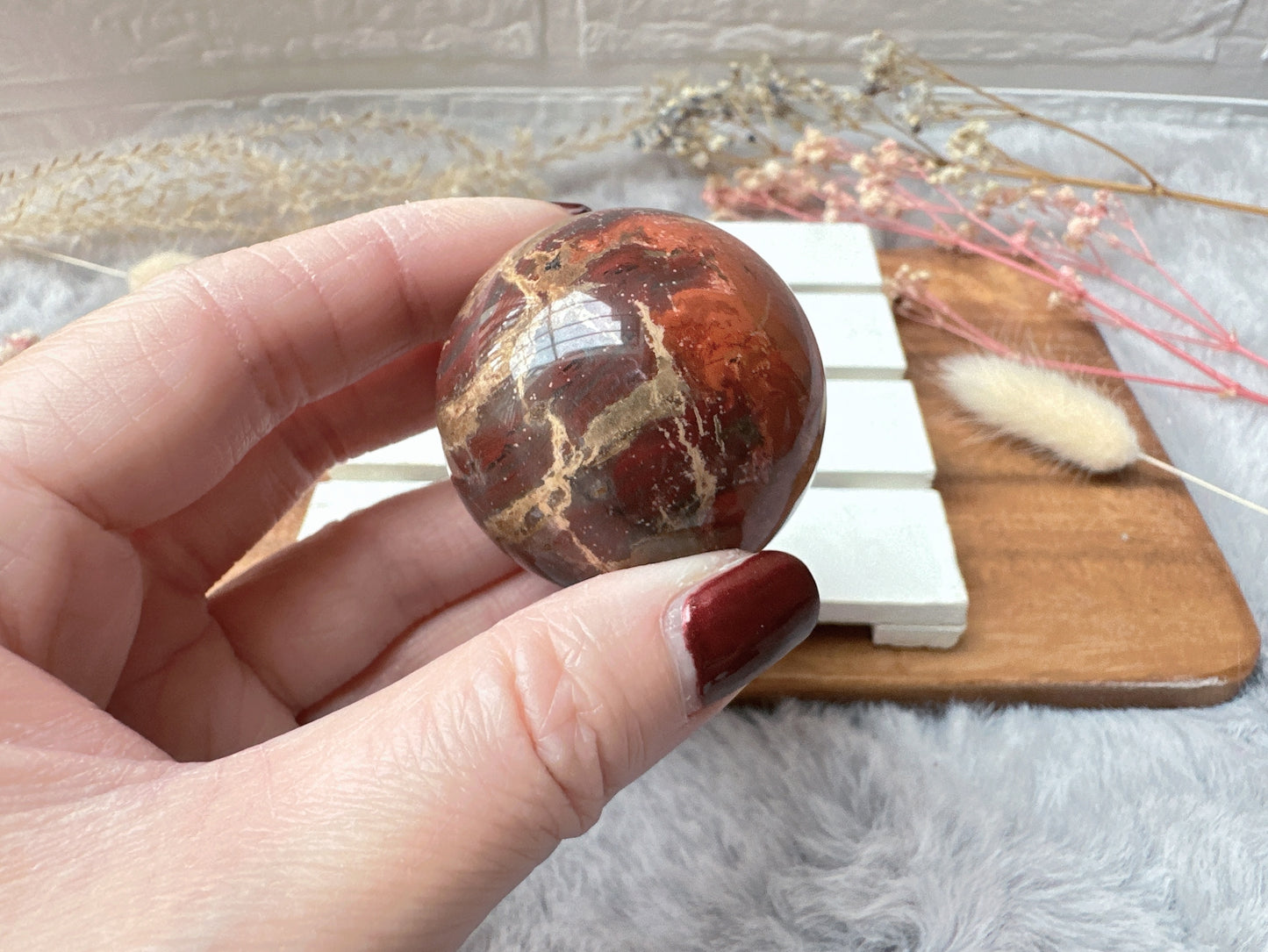 Small Red Jasper Sphere