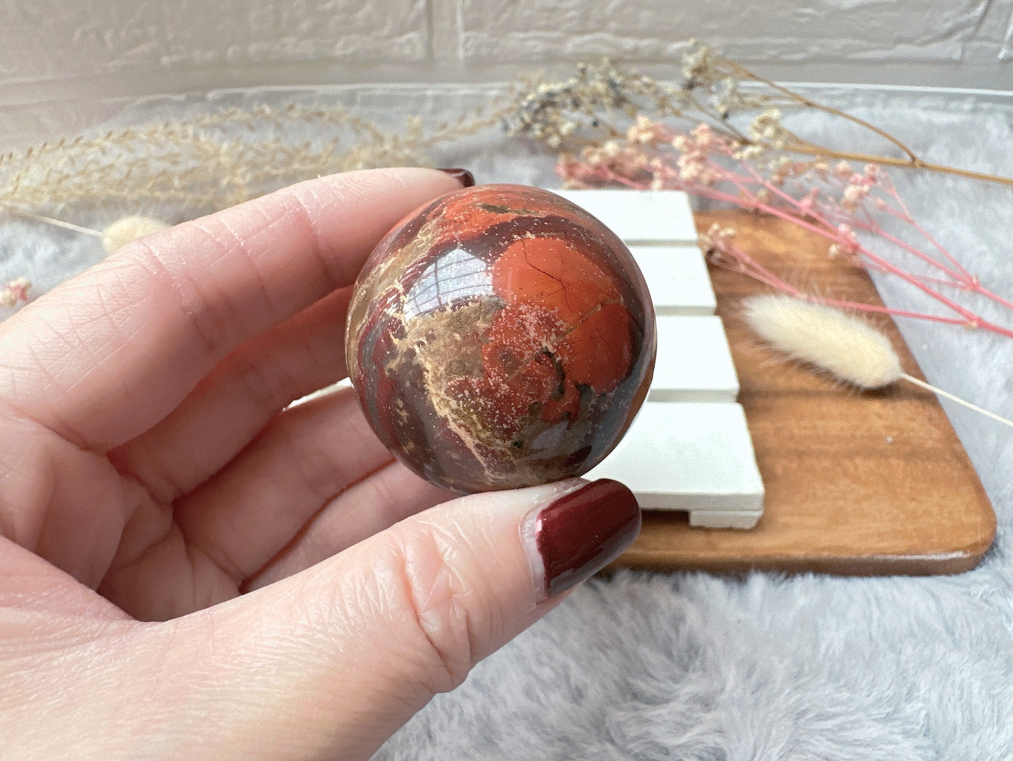Small Red Jasper Sphere
