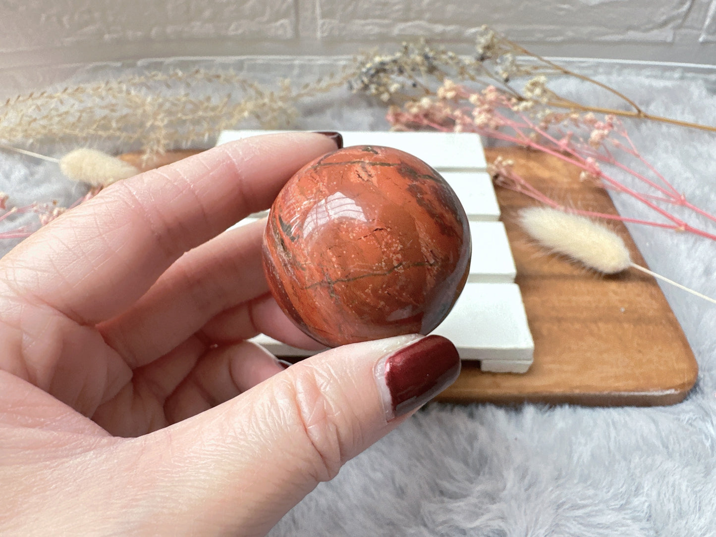 Small Red Jasper Sphere