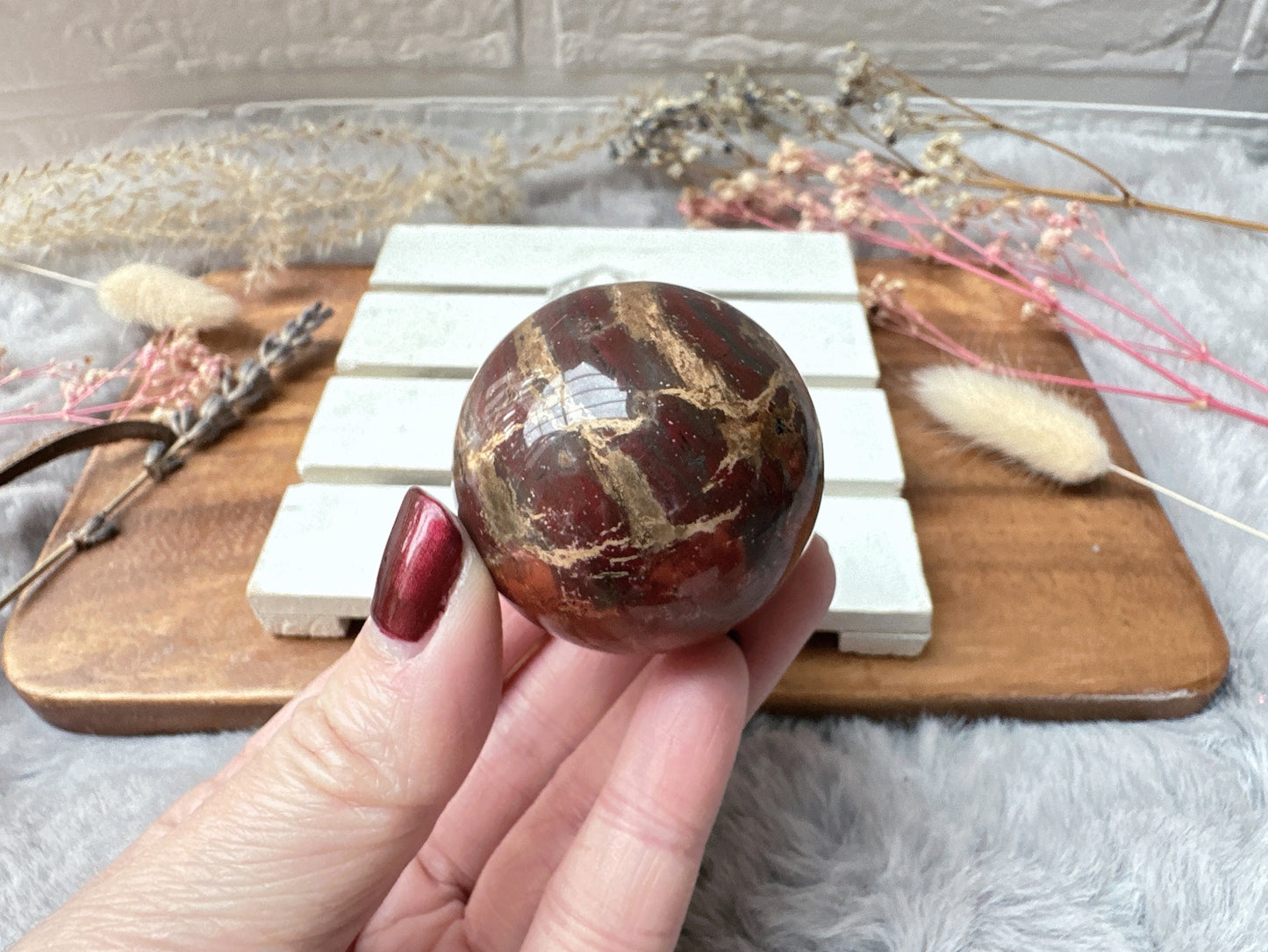 Small Red Jasper Sphere
