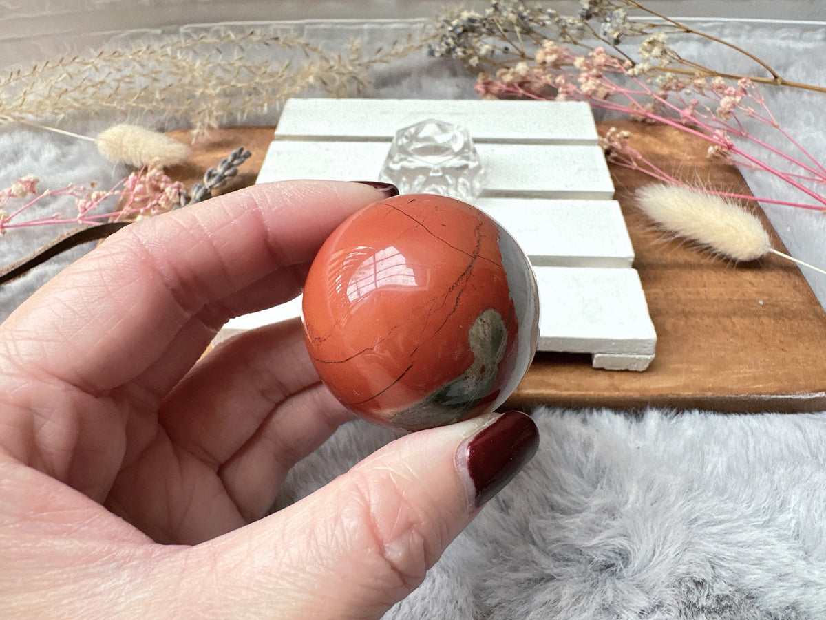 Small Red Jasper Sphere