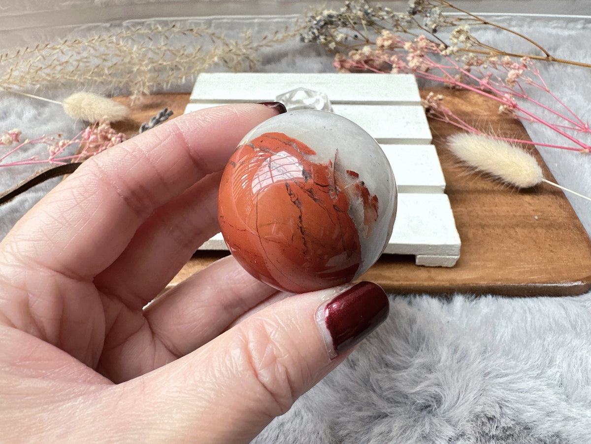 Small Red Jasper Sphere
