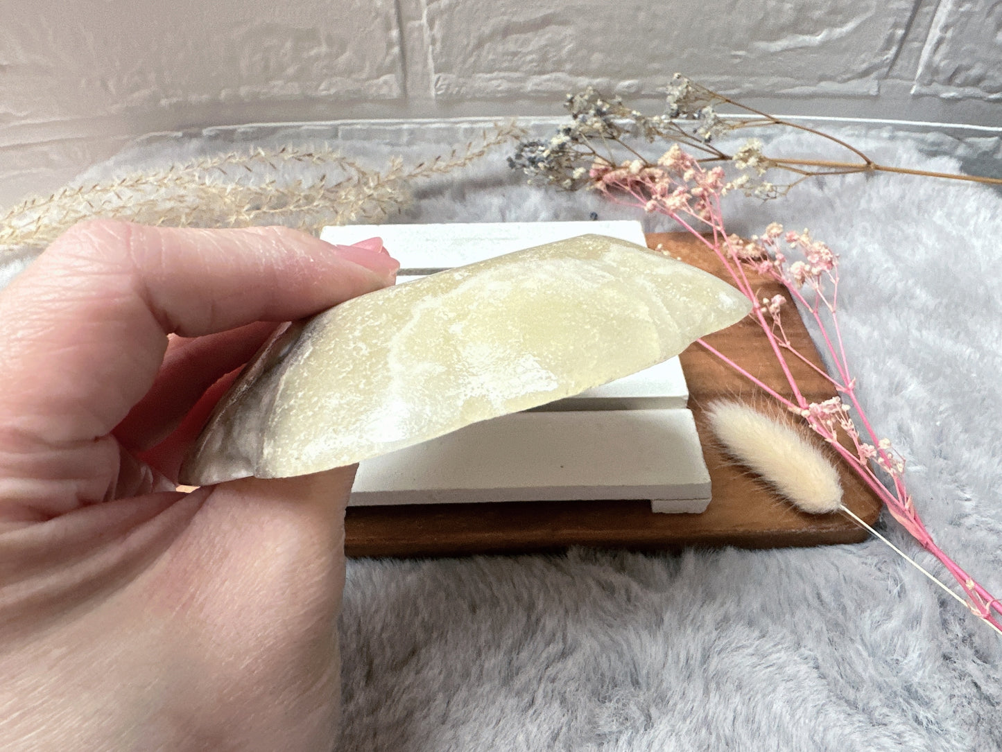 Small Mexican Zebra Onyx/Calcite Flower Bowl/Dish
