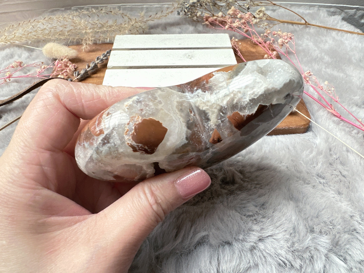 Brecciated Jasper with Quartz and Druzy Heart
