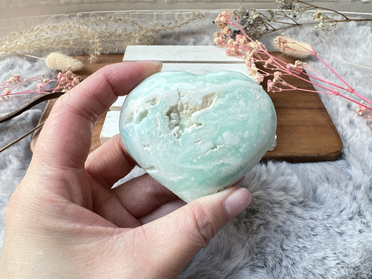 Caribbean Calcite Heart