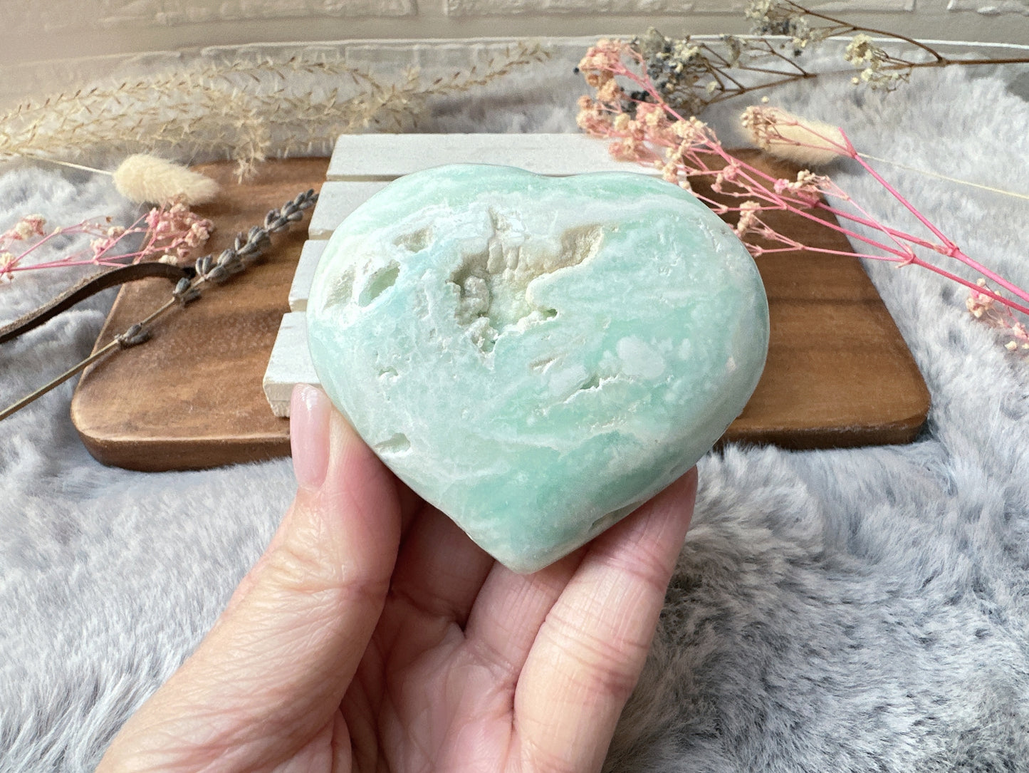 Caribbean Calcite Heart