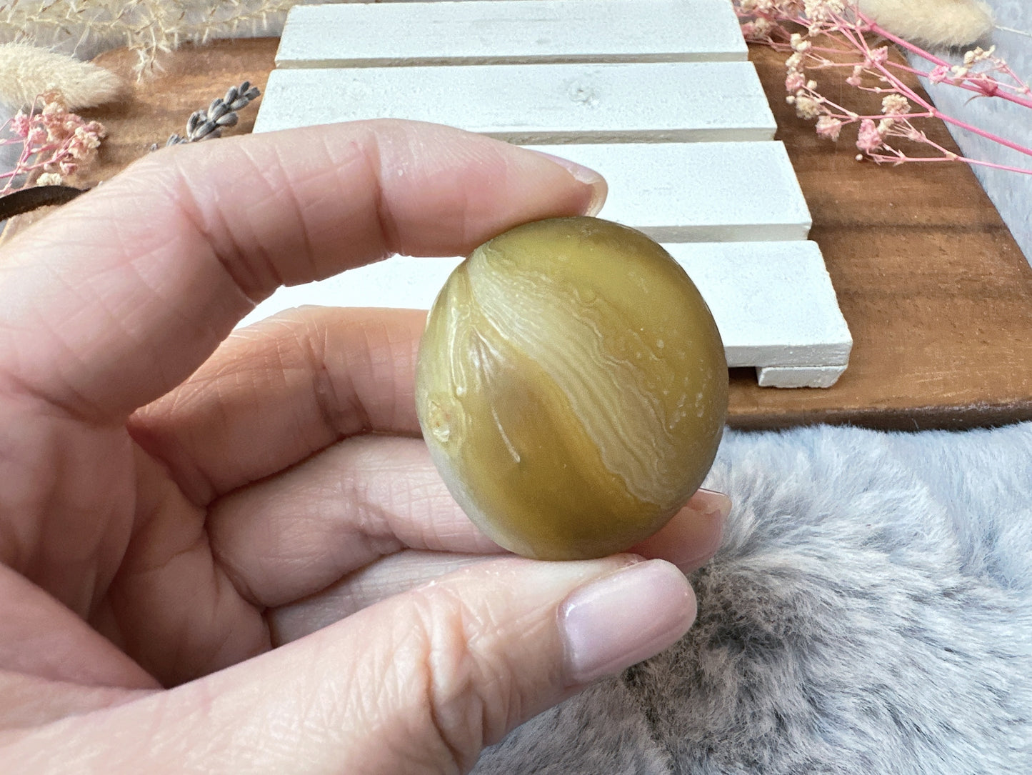 Small Gobi Agate Palm Stone