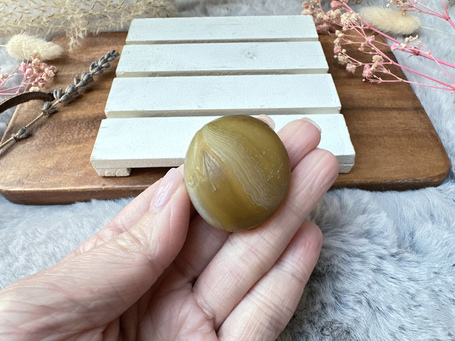Small Gobi Agate Palm Stone