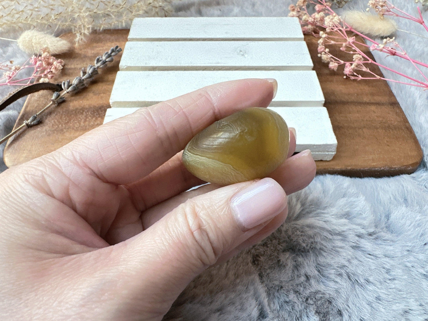 Small Gobi Agate Palm Stone