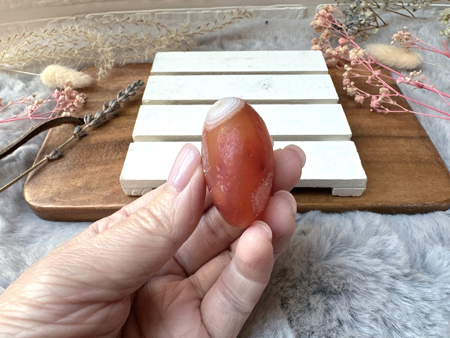 Small Gobi Agate Palm Stone