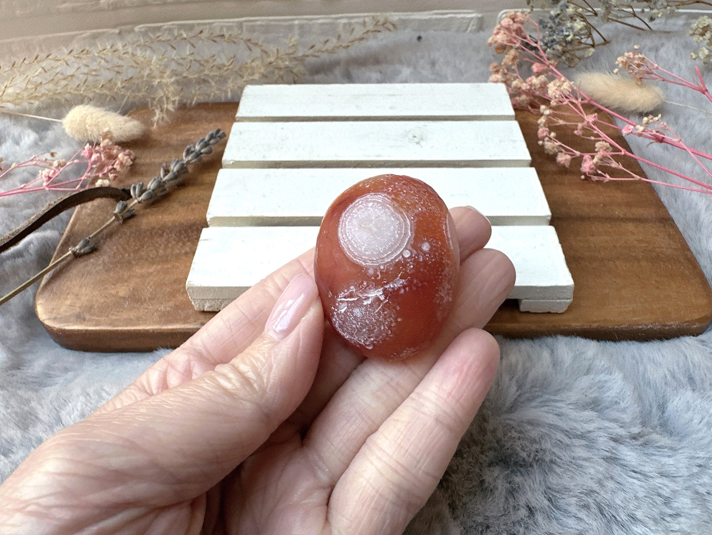 Small Gobi Agate Palm Stone