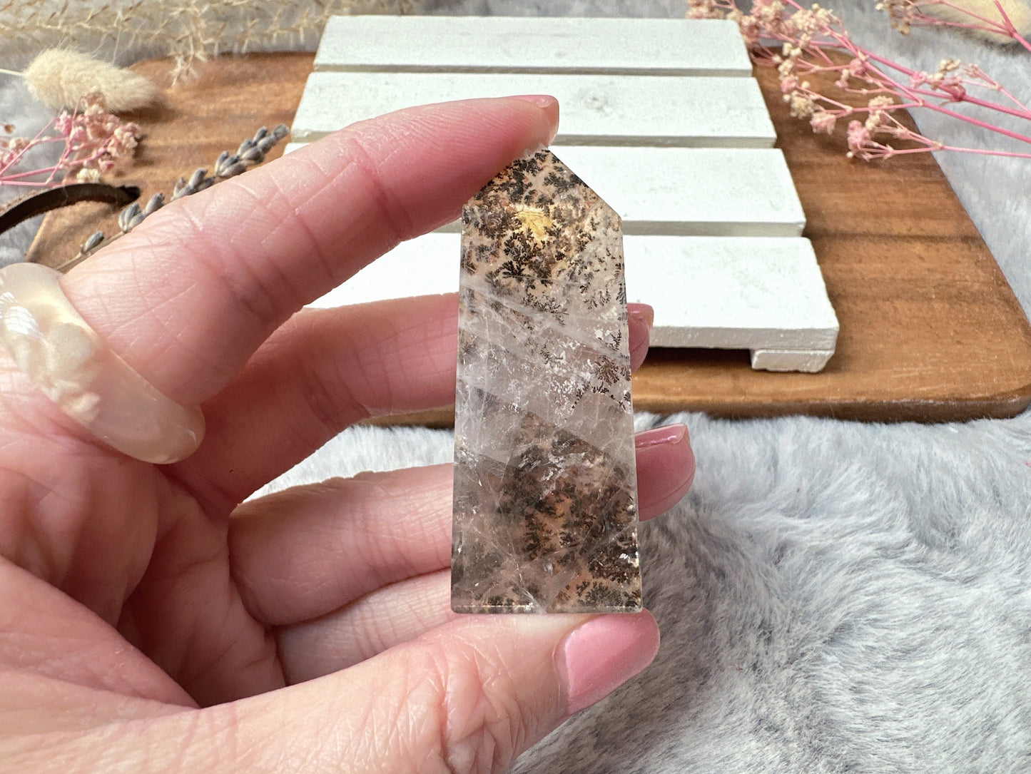Mini Dendritic Quartz Tower Obelisk