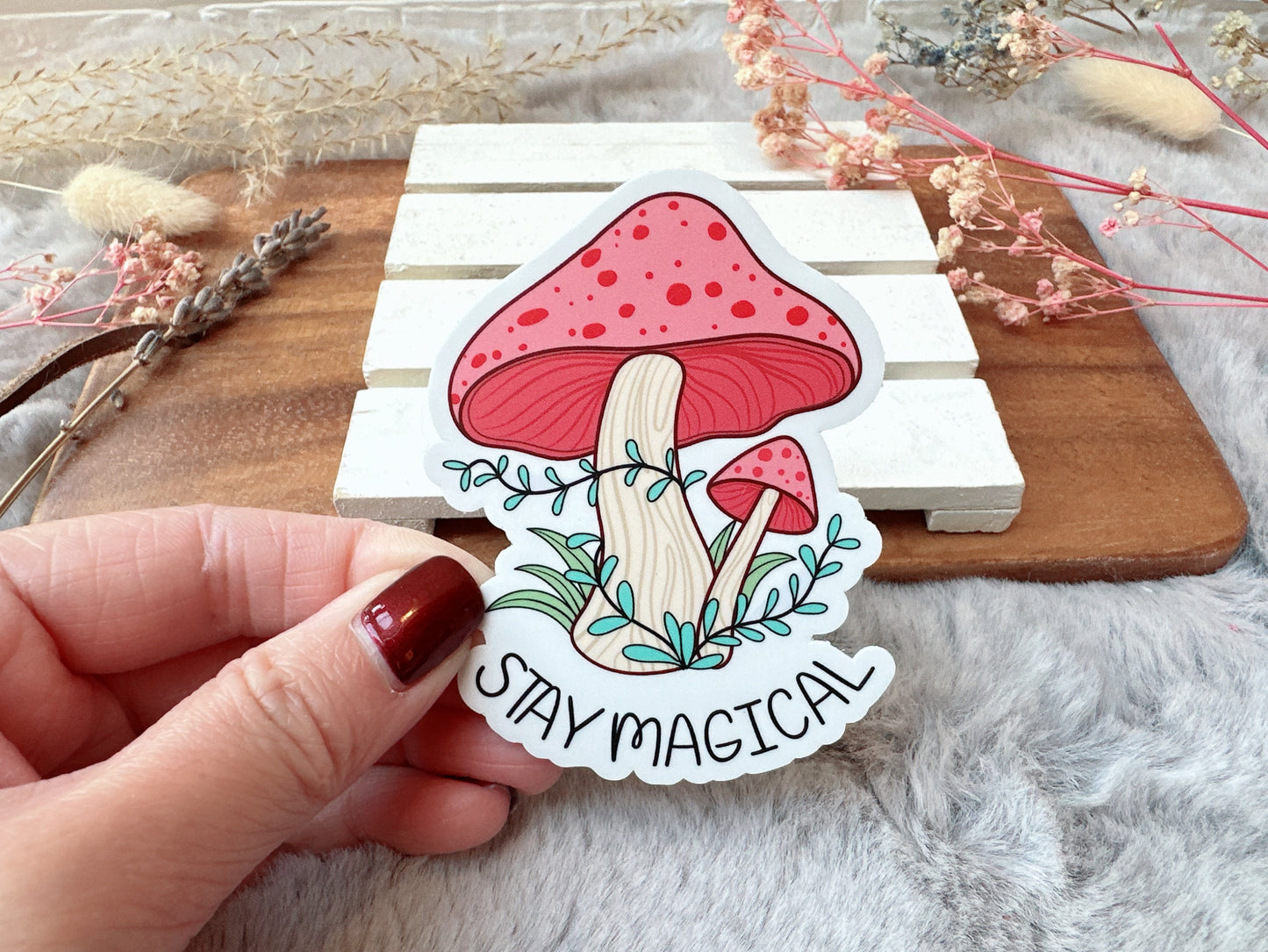 "Stay Magical" Mushrooms Sticker