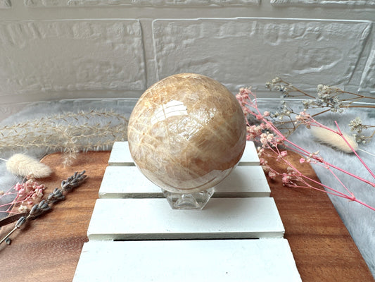 Peach Moonstone Sphere