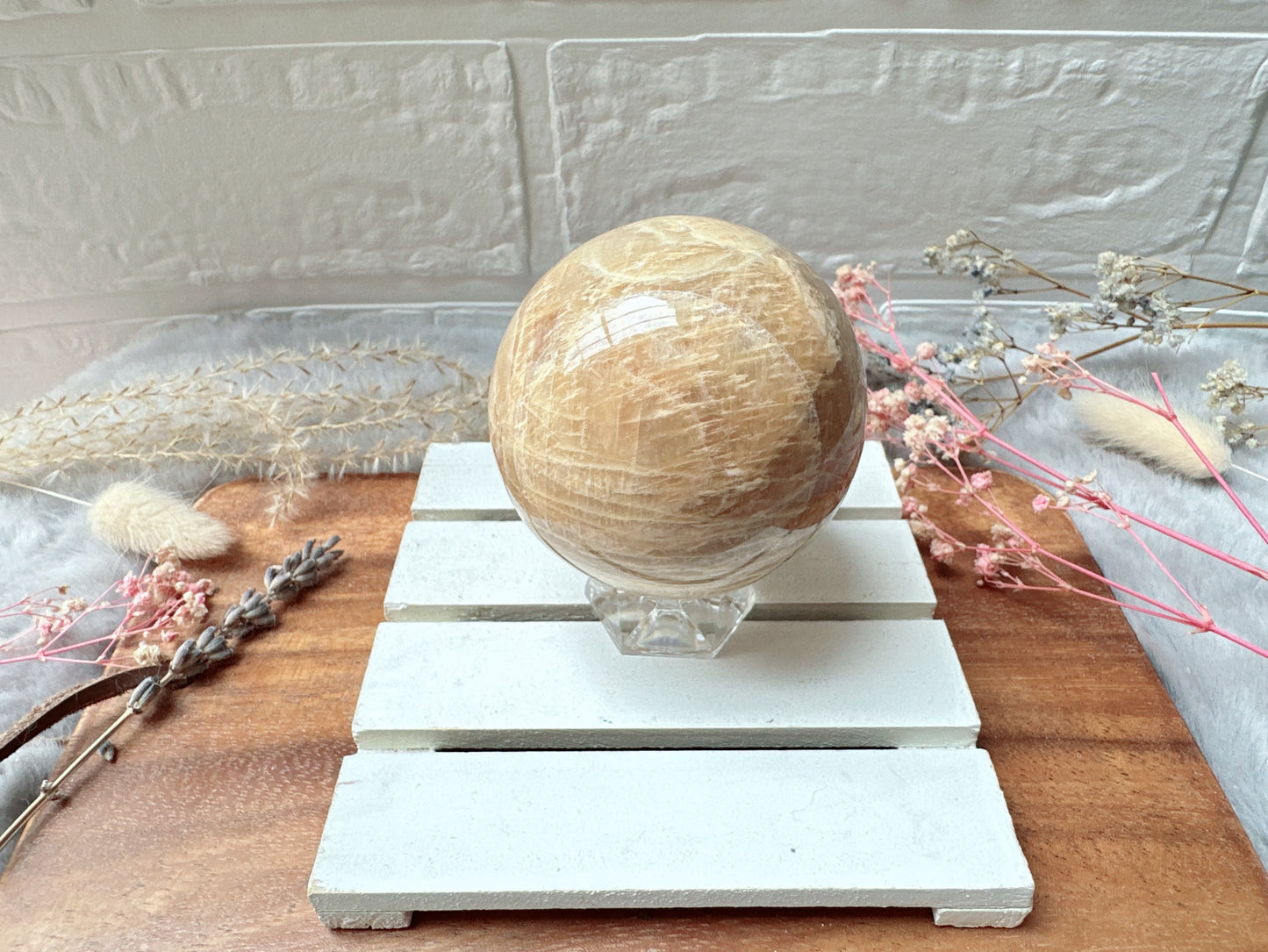 Peach Moonstone Sphere