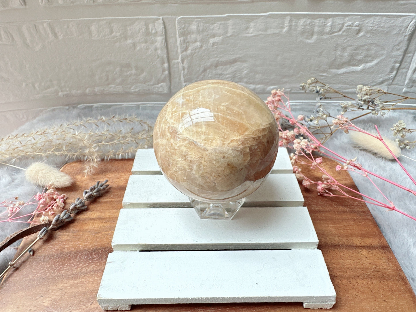 Peach Moonstone Sphere