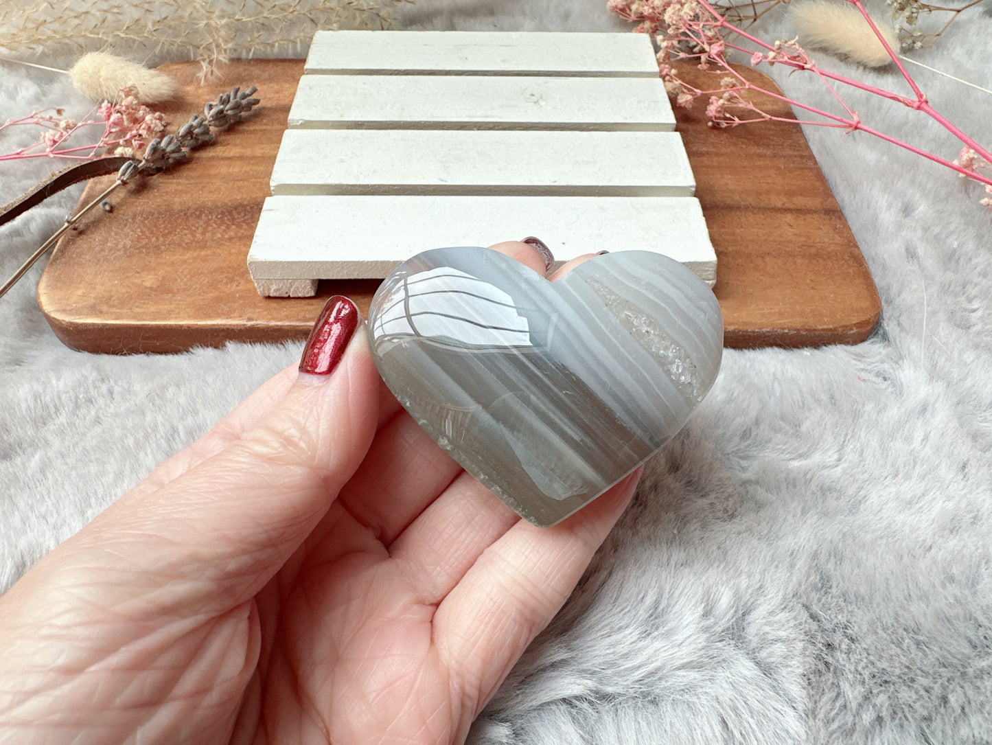 Botswana Agate Heart