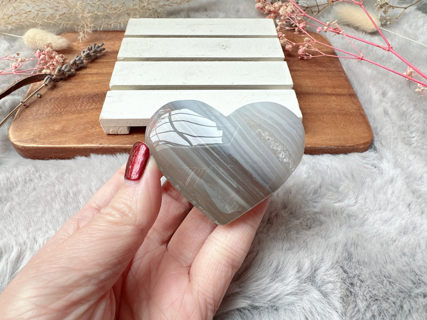 Botswana Agate Heart