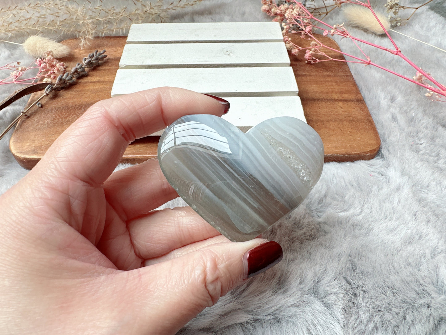 Botswana Agate Heart