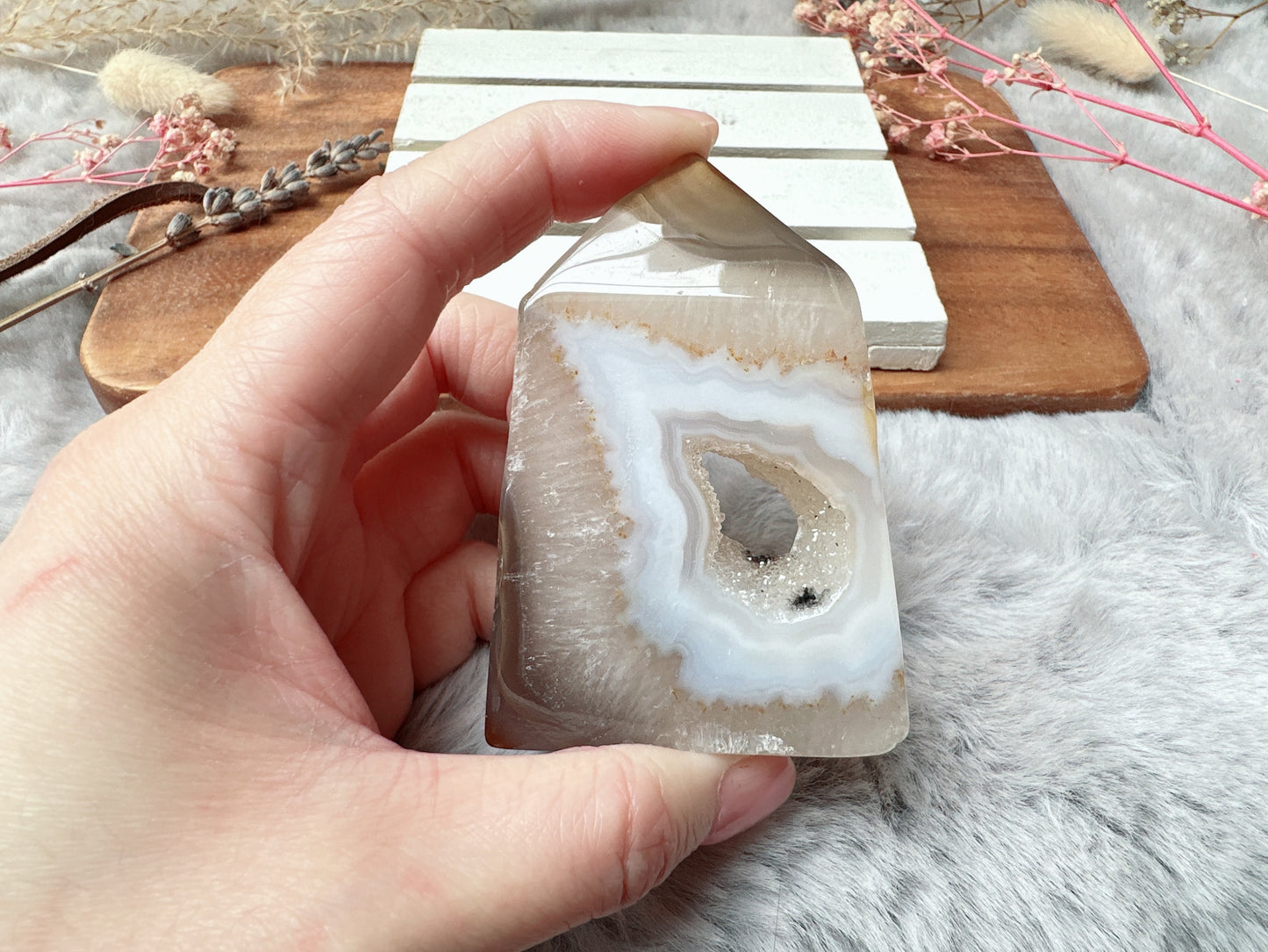 Small Agate Druzy Tower