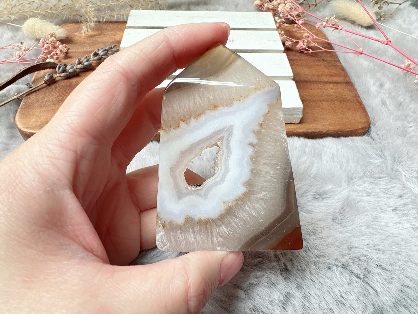 Small Agate Druzy Tower