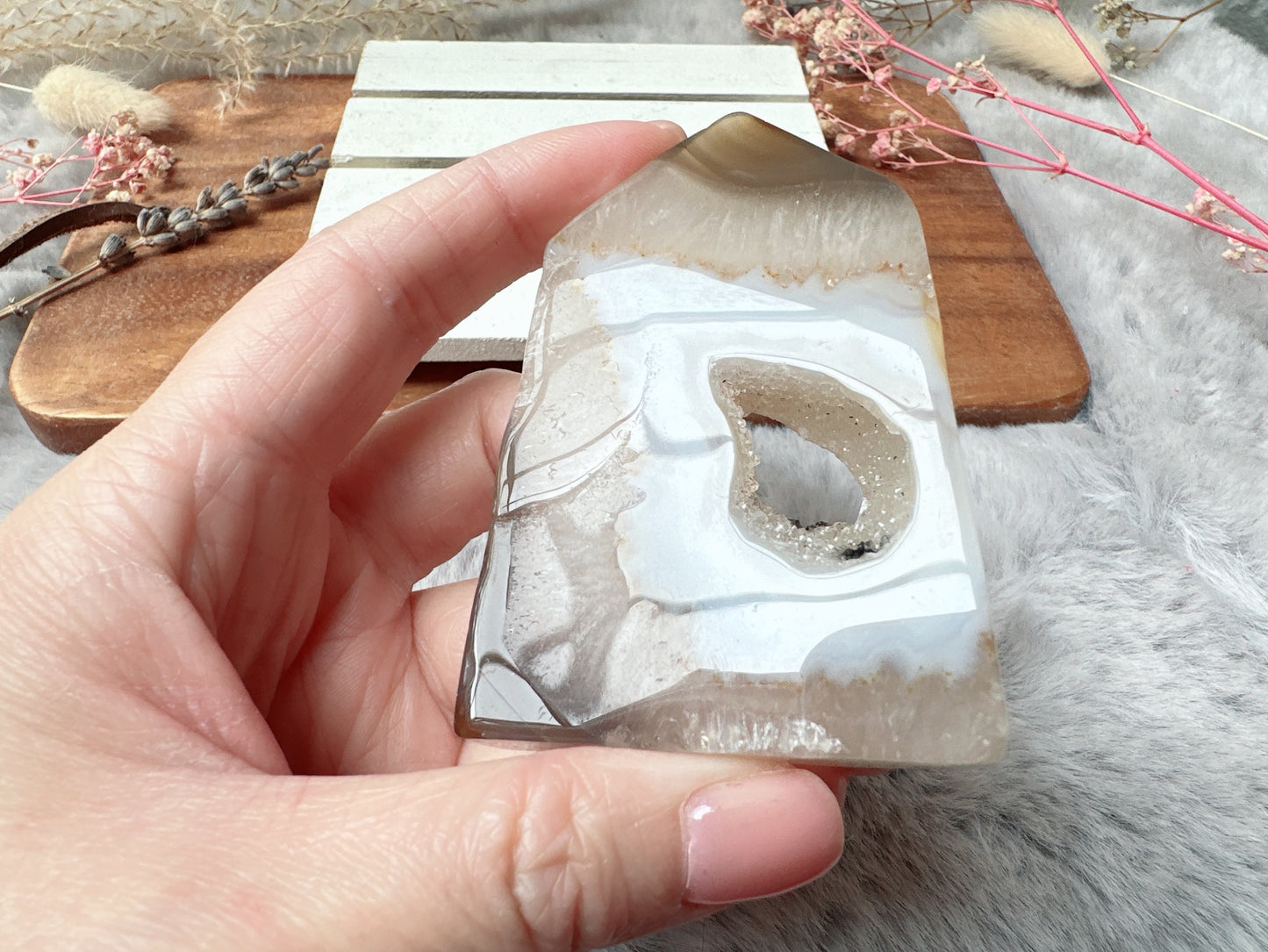 Small Agate Druzy Tower