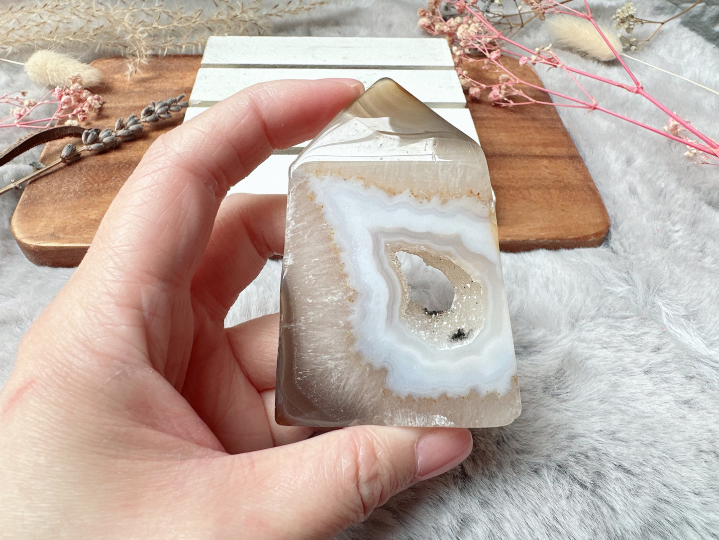 Small Agate Druzy Tower