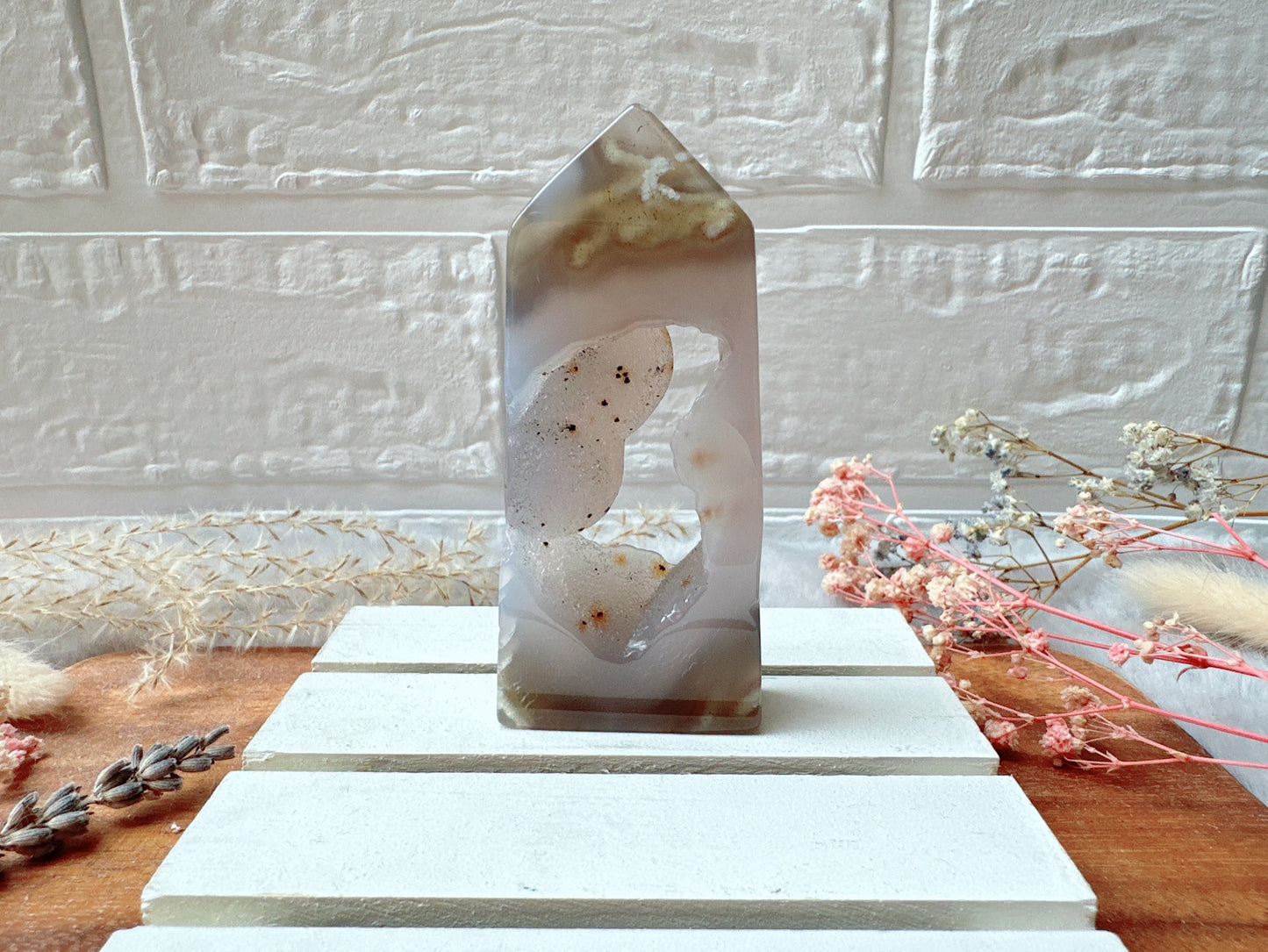 Small Agate Tower with Druzy