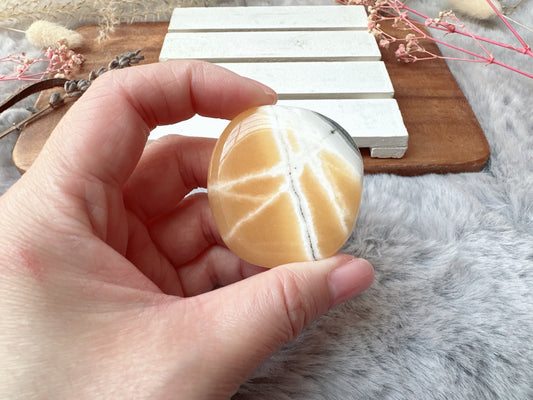 Orange Calcite Flat Stone