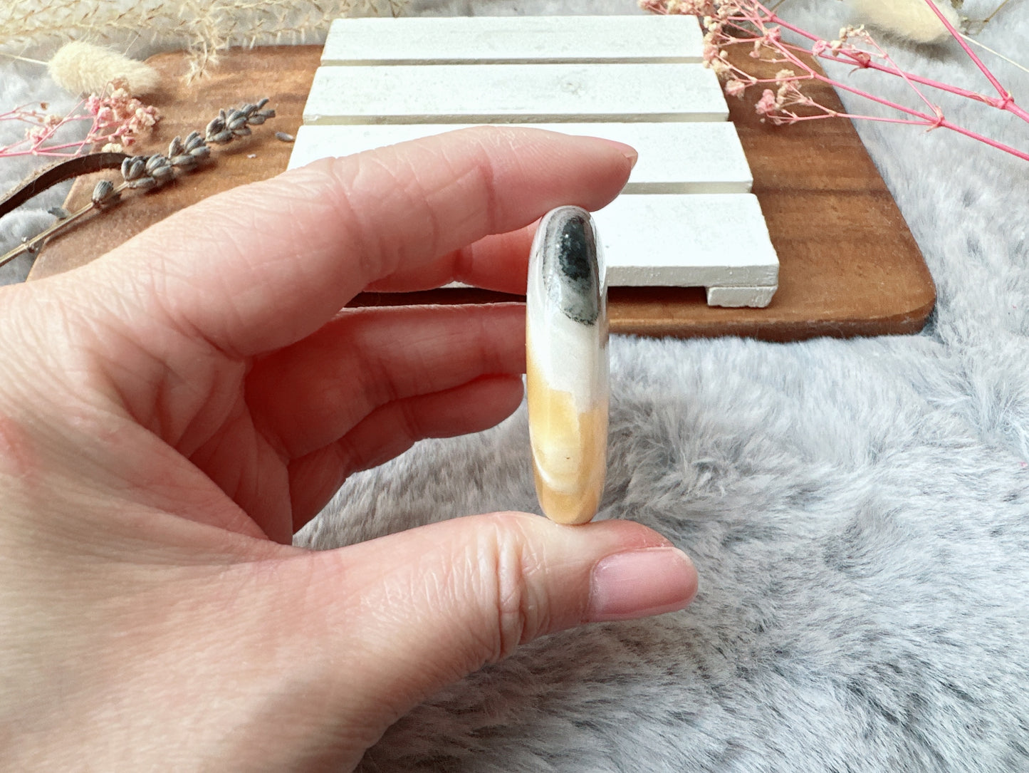 Orange Calcite Flat Stone