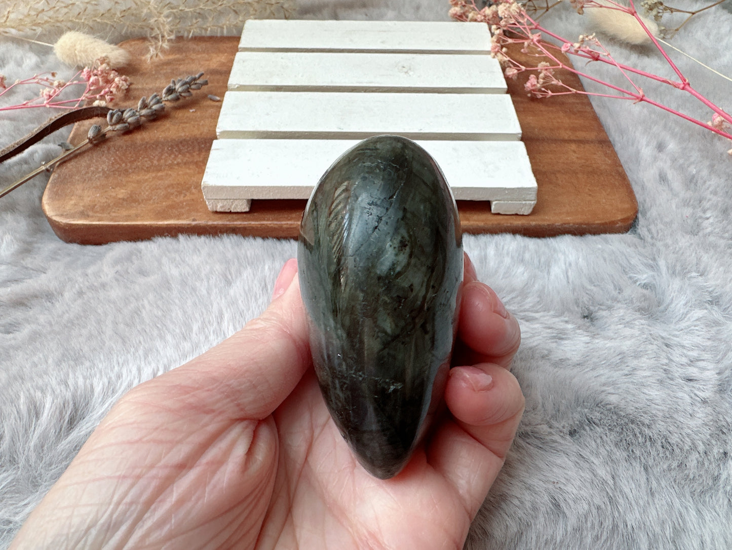 Labradorite Heart