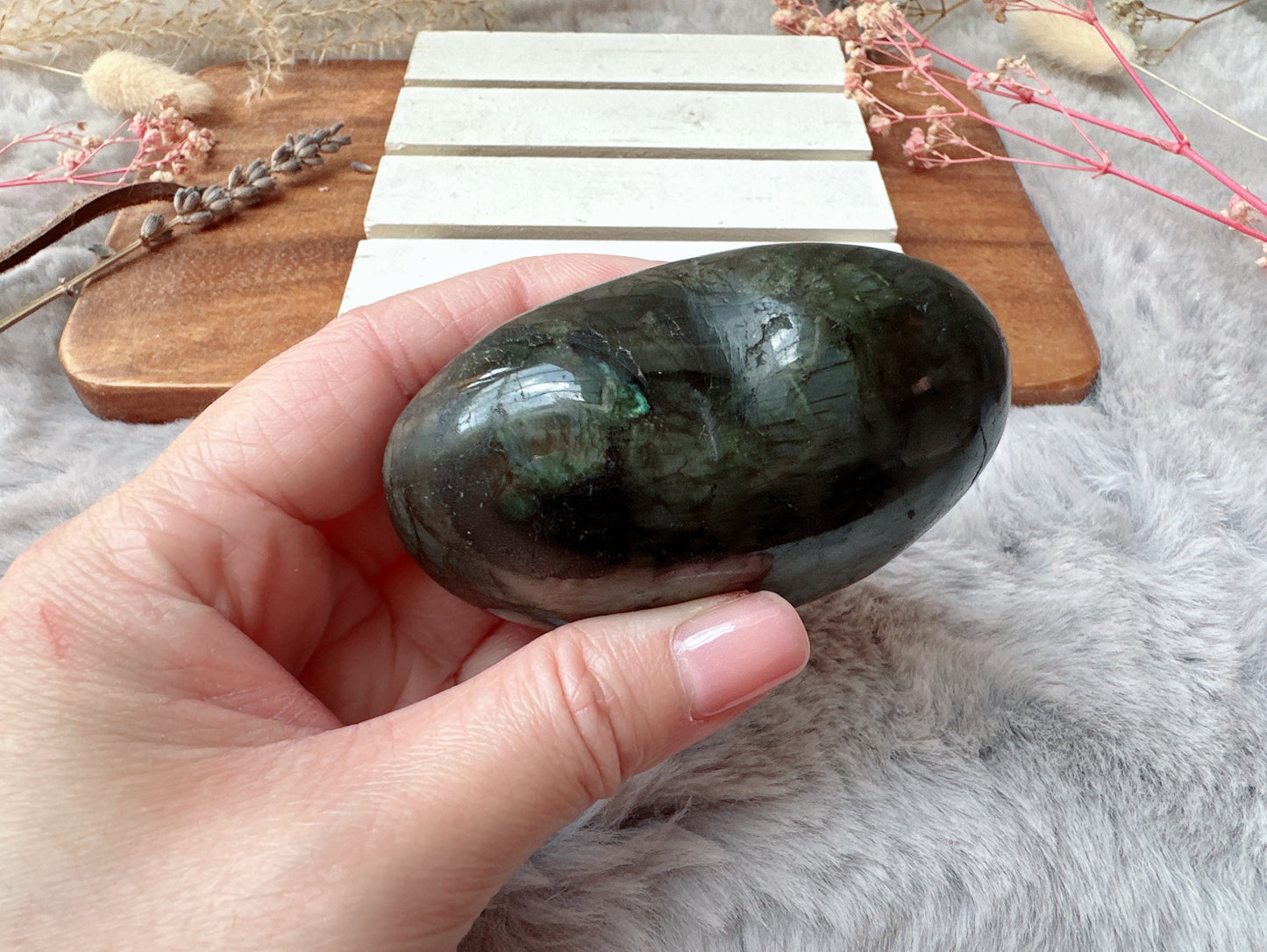 Labradorite Heart