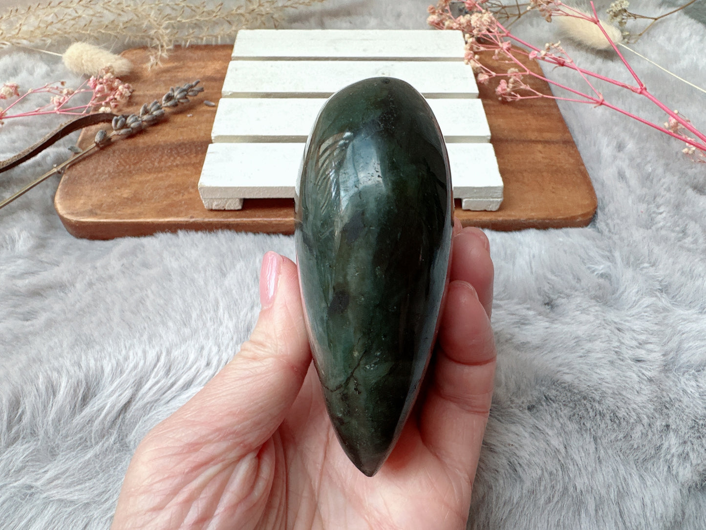 Labradorite Heart