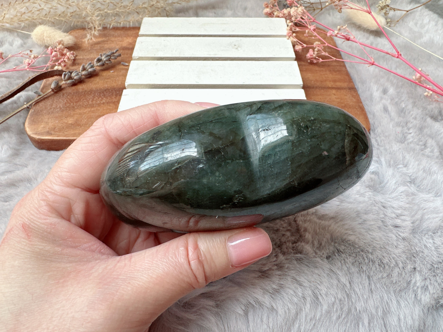 Labradorite Heart