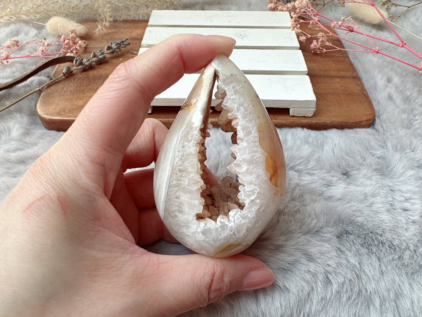 Agate Druzy Egg