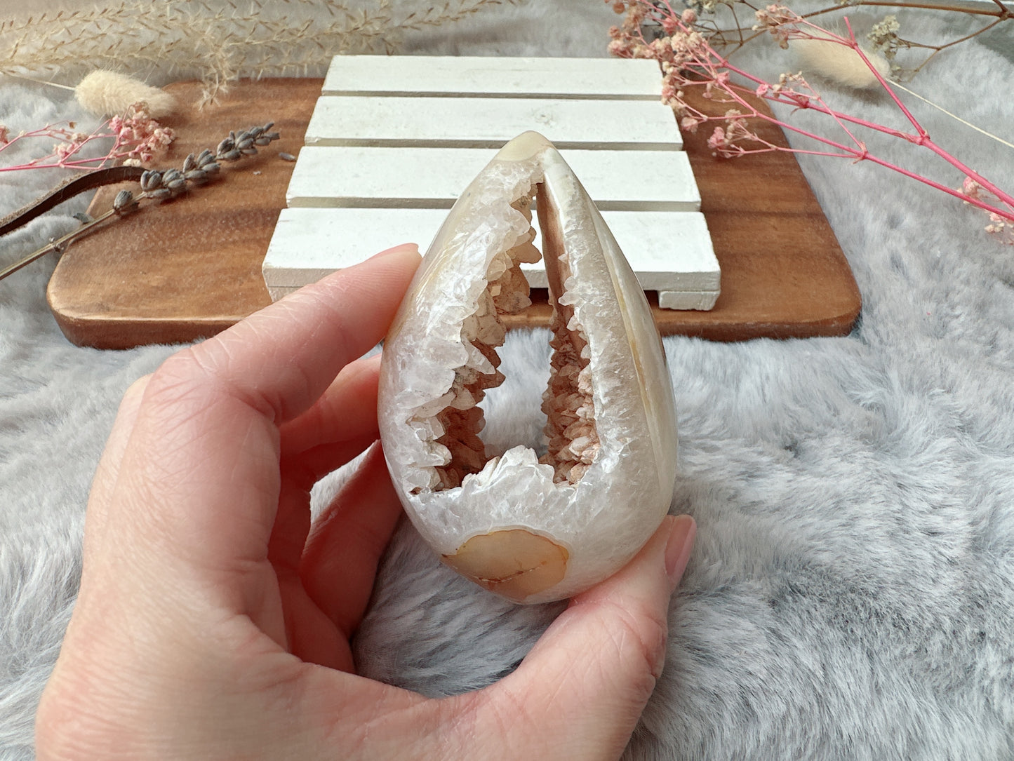 Agate Druzy Egg