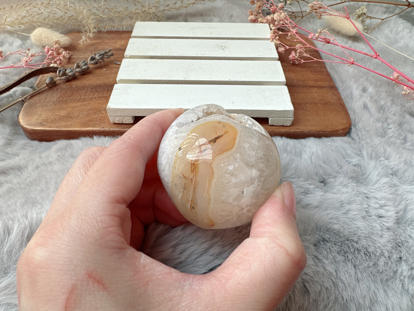 Agate Druzy Egg