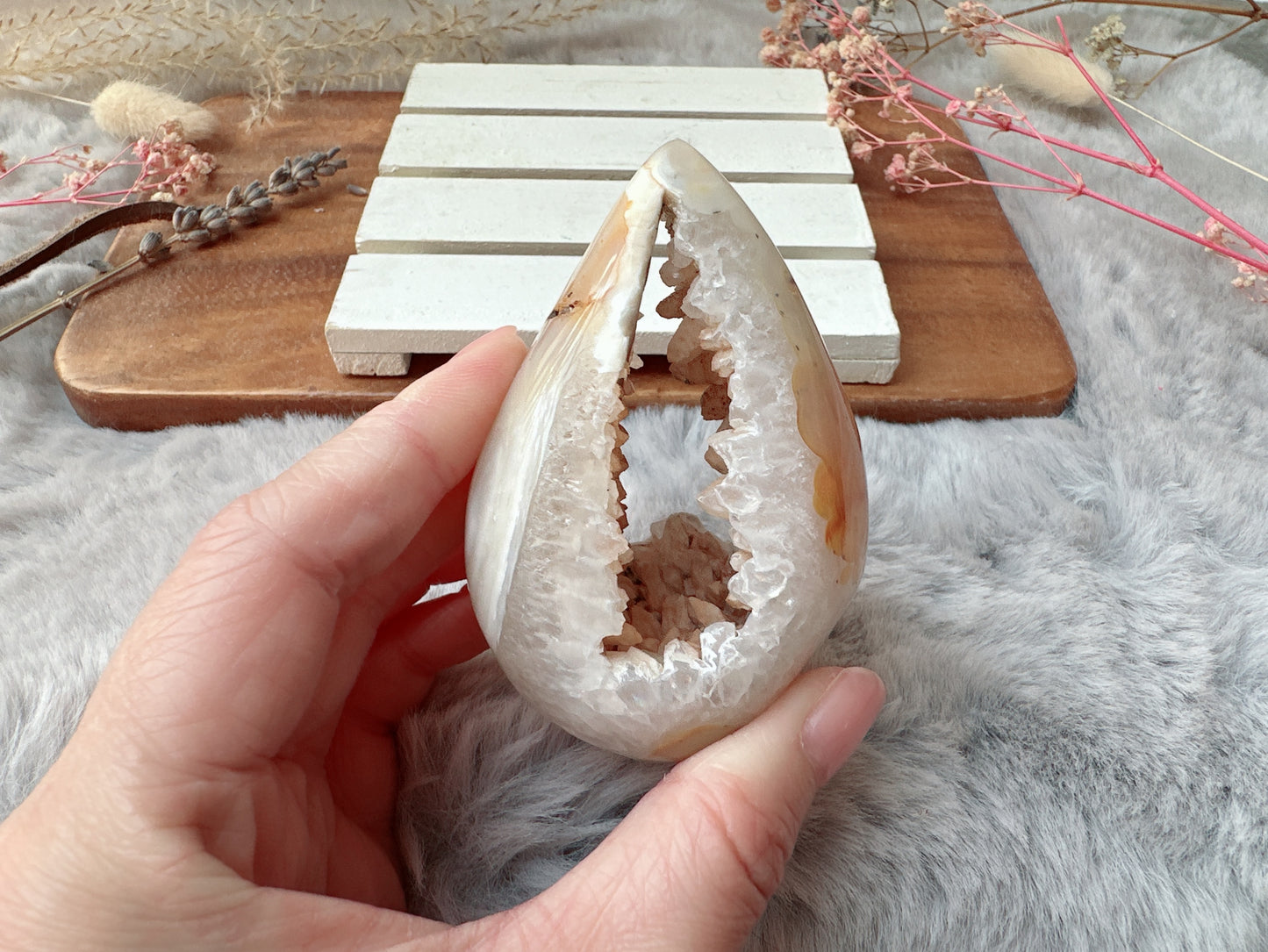 Agate Druzy Egg