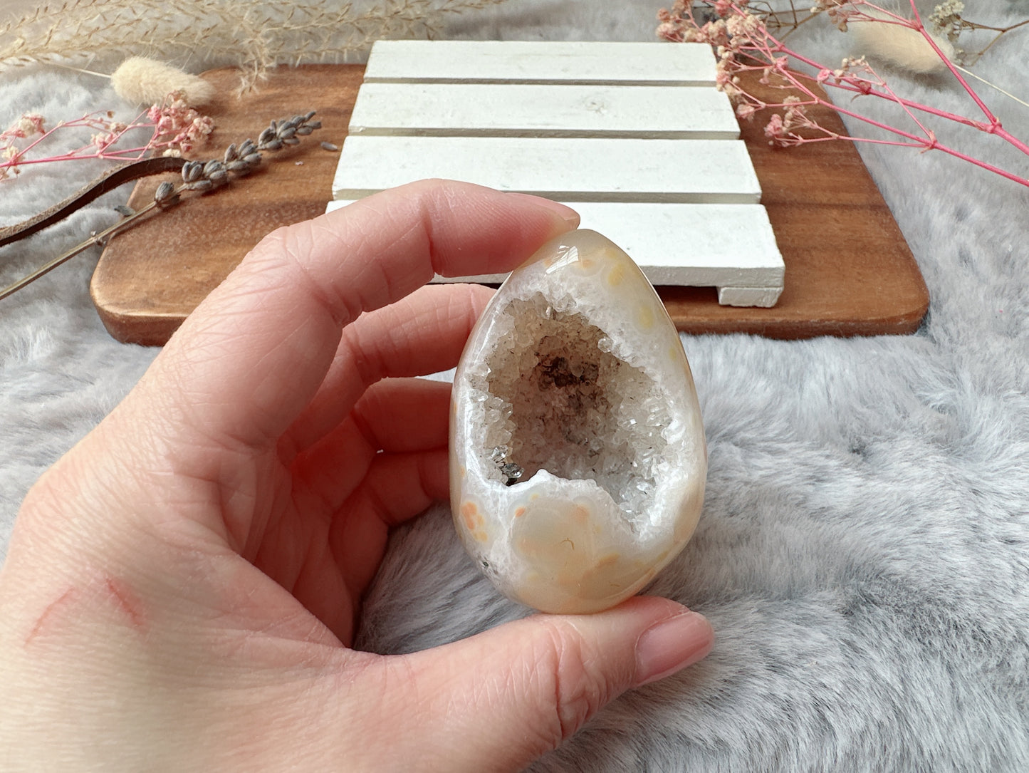 Small Agate Druzy Egg
