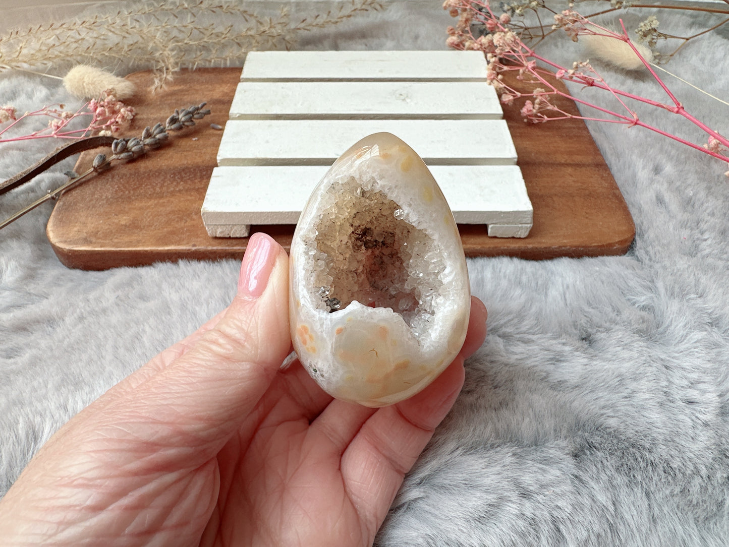 Small Agate Druzy Egg