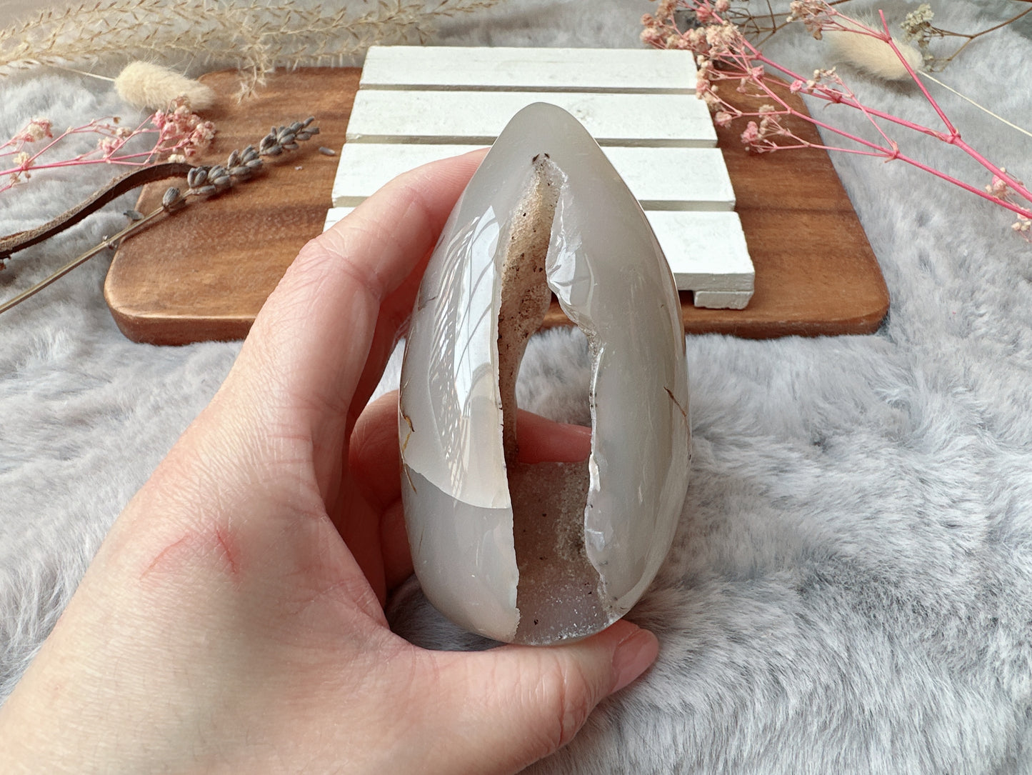 Agate Druzy Egg