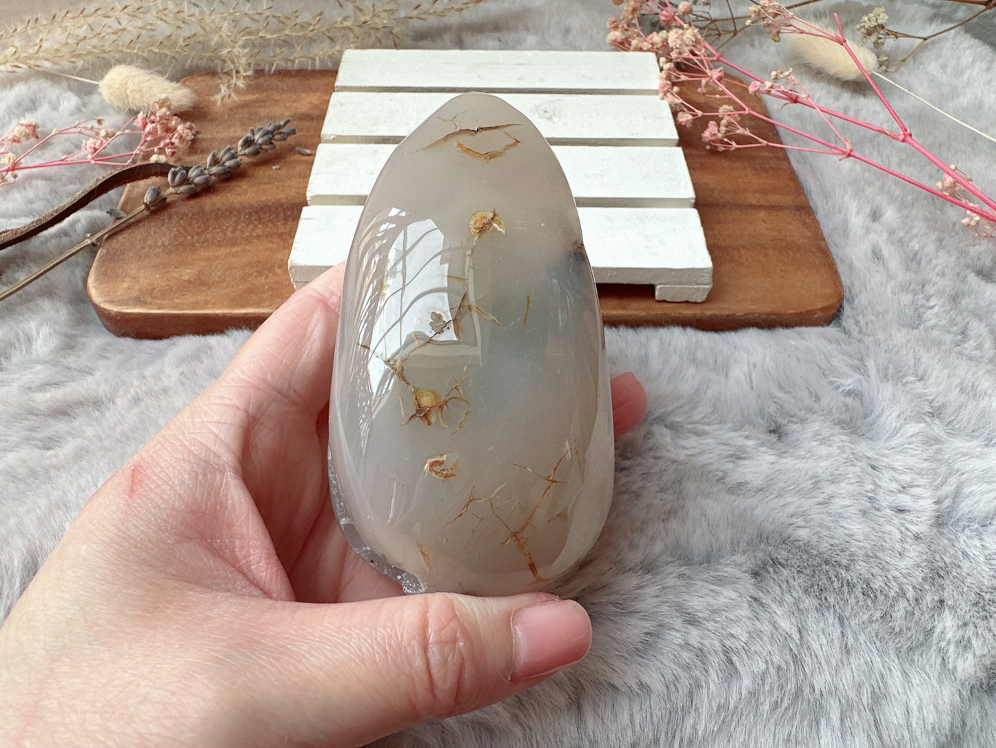 Agate Druzy Egg