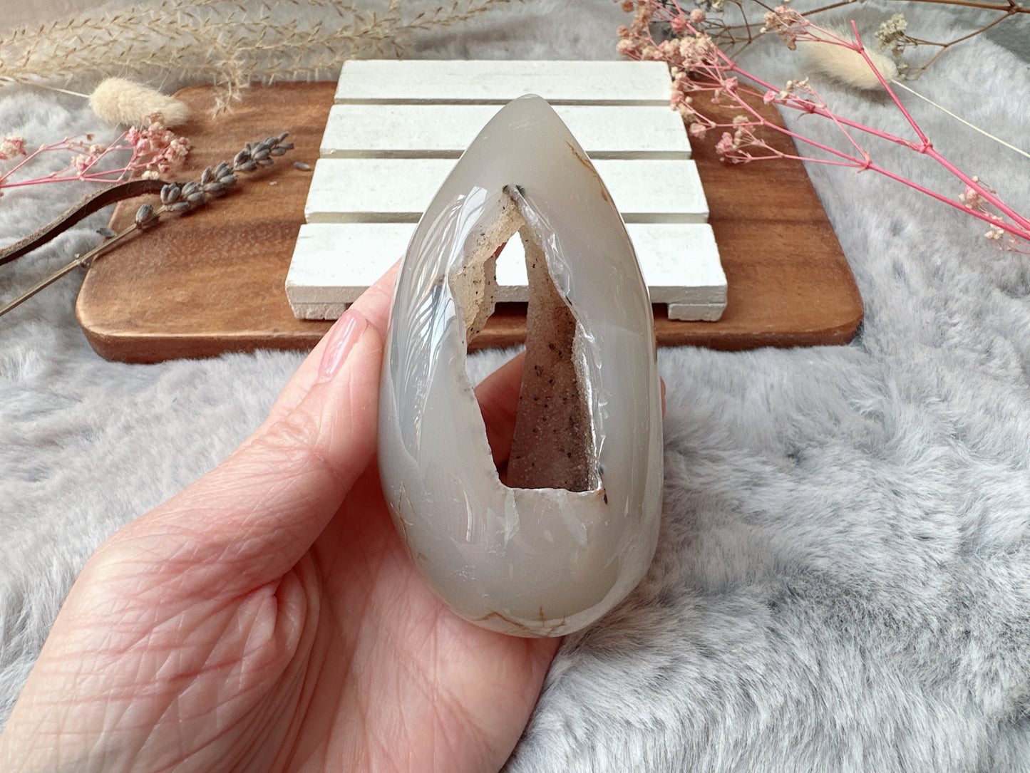 Agate Druzy Egg