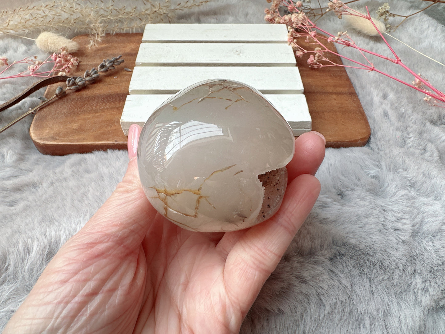 Agate Druzy Egg