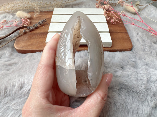 Agate Druzy Egg
