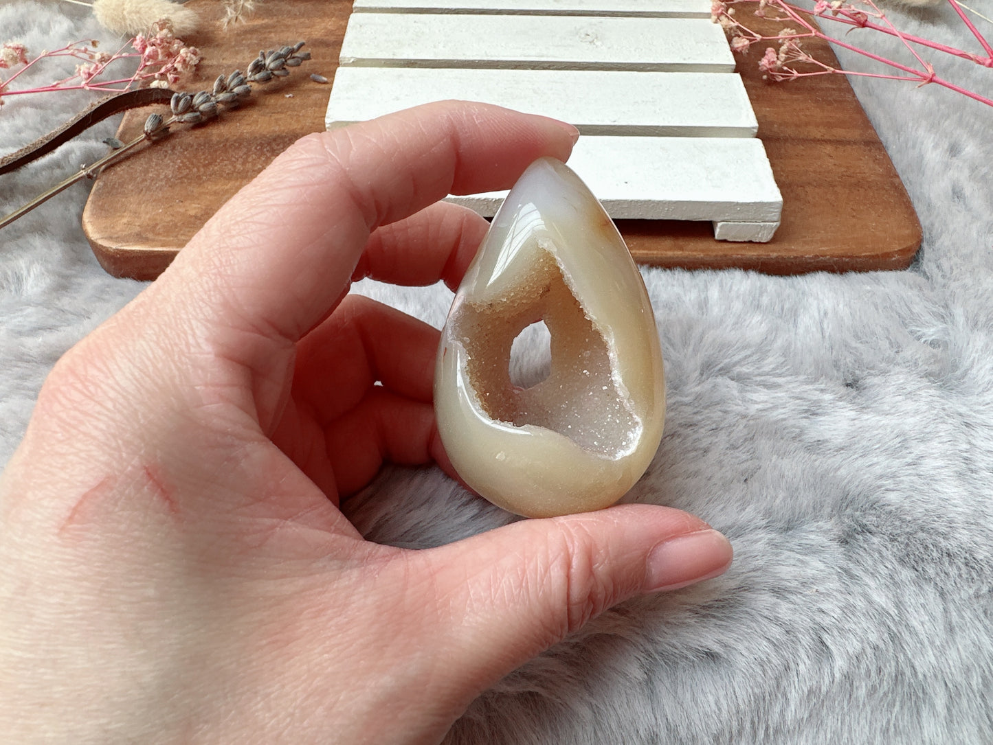 Small Agate Druzy Egg
