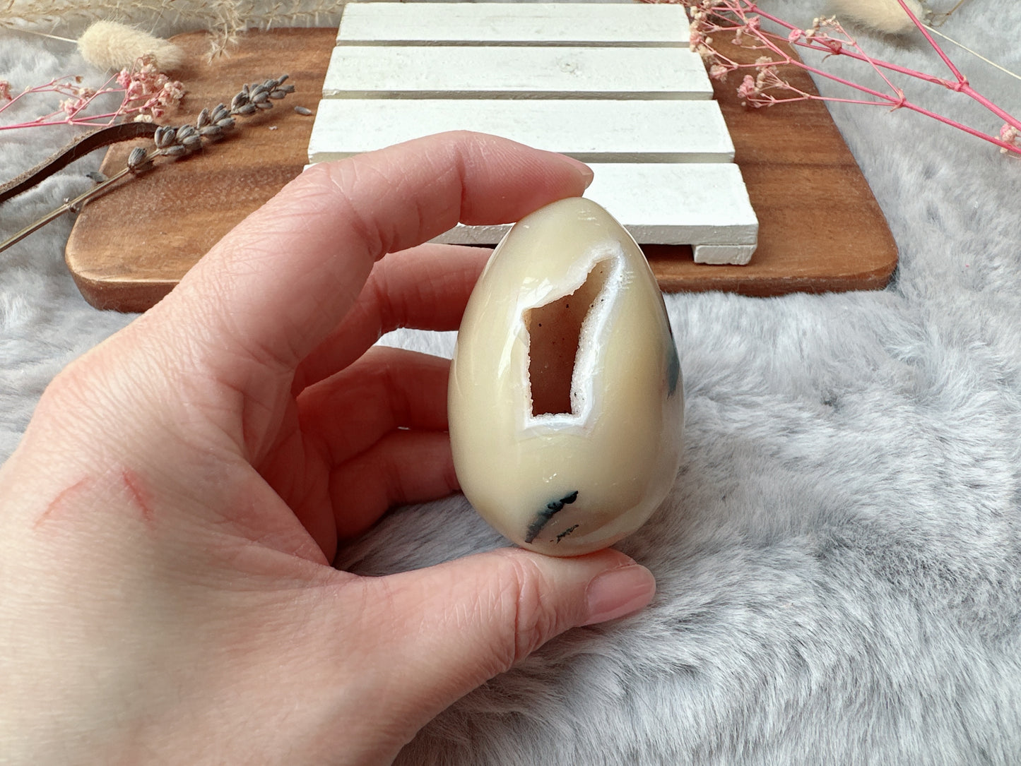 Small Agate Druzy Egg