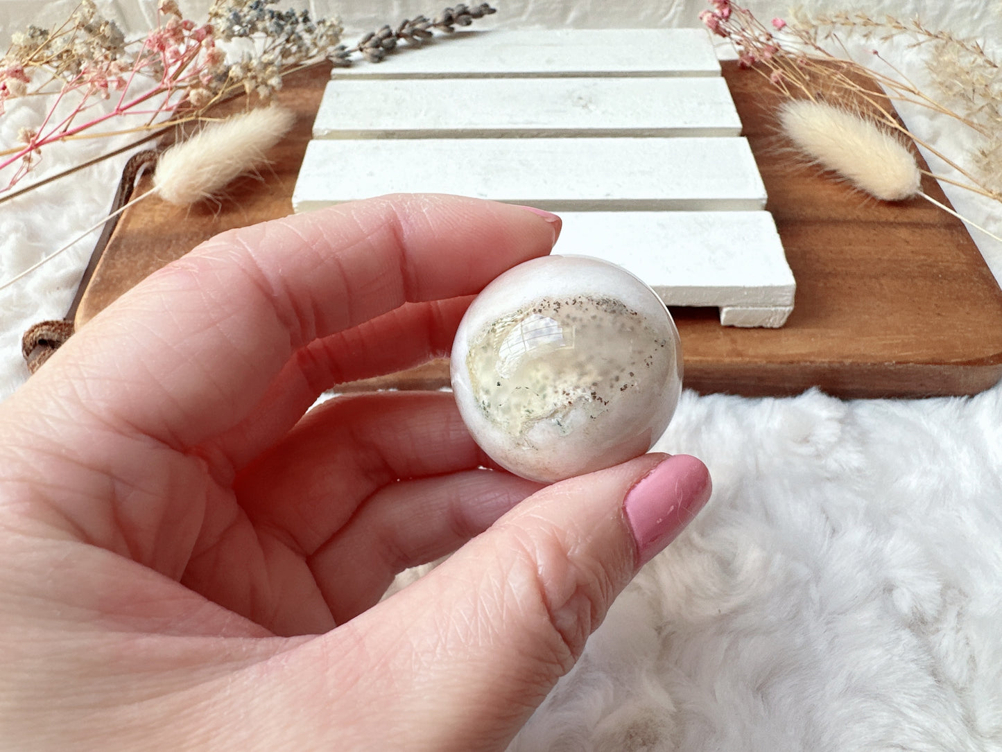 Mini Flower Agate Sphere