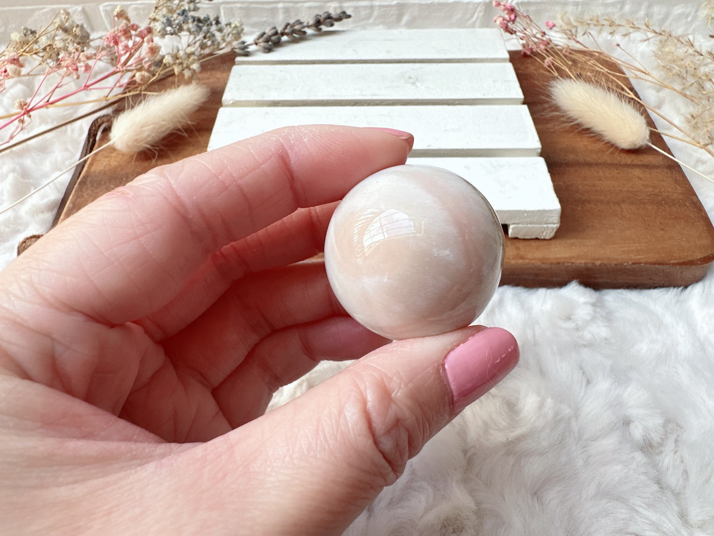 Mini Flower Agate Sphere
